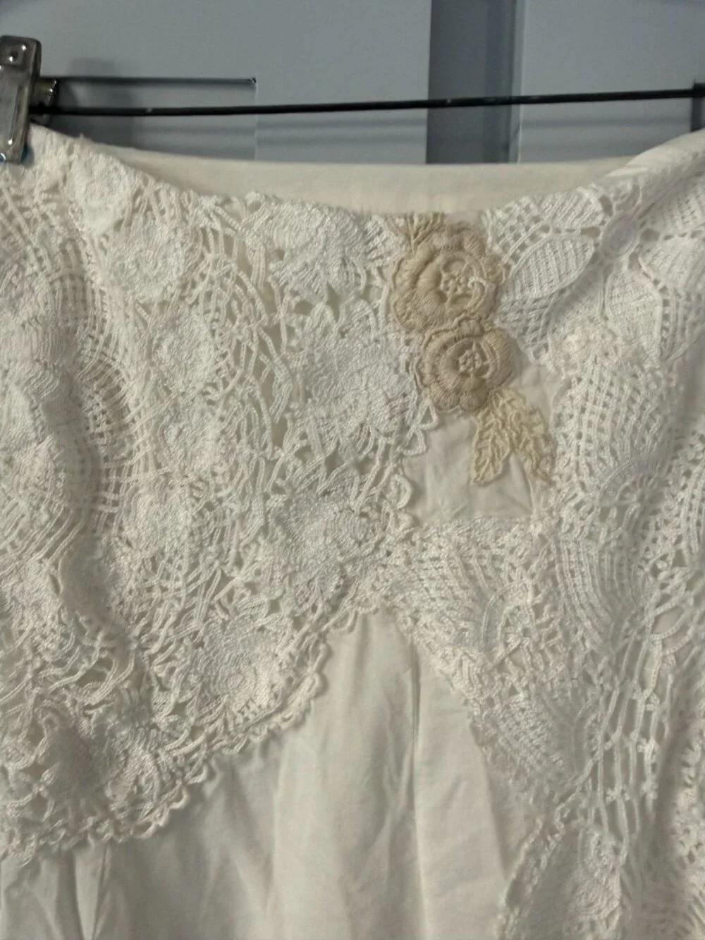 NWT 6P Anthropologie Crafted Crochet Skirt Lace Applique Lined - Picture 16 of 16